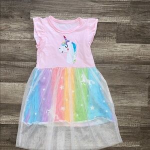 Pink Unicorn Rainbow Dress